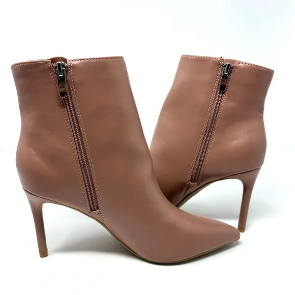 Nine West NWOT Womens Pink Farrah Pointed Toe Stiletto Booties size 7 7.5 - Picture 6 of 12